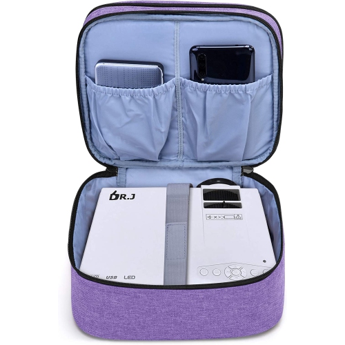 Sac de transport pour mini projecteur, étui portatif pour projecteur et accessoires, sac de rangement compatible avec Abox T22, violet