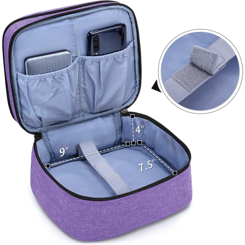 Sac de transport pour mini projecteur, étui portatif pour projecteur et accessoires, sac de rangement compatible avec Abox T22, violet