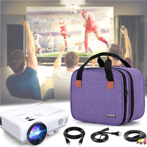 Sac de transport pour mini projecteur, étui portatif pour projecteur et accessoires, sac de rangement compatible avec Abox T22, violet