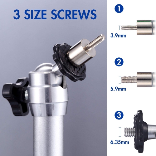 2 Pack Mini Ceiling Projector Mount Set, Adjustable Drop Ceiling Wall Projector Mounts Tubes with 360 Degrees Rotatable Heads, 3 Sizes of Mounting