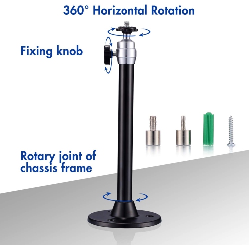 2 Pack Mini Ceiling Projector Mount Set, Adjustable Drop Ceiling Wall Projector Mounts Tubes with 360 Degrees Rotatable Heads, 3 Sizes of Mounting