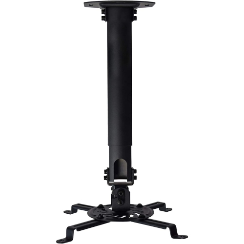 Support de projecteur – Support de fixation de plafond extensible universel ACL inclinable 15° pivotant à 360° 50 lb noir