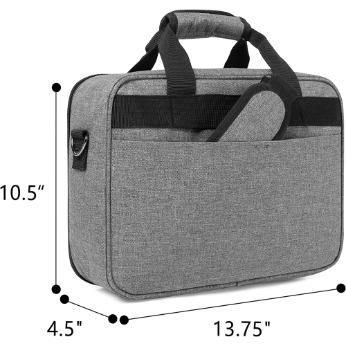 Étui pour projecteur, sac pour projecteur avec pochettes de rangement d’accessoires, gris