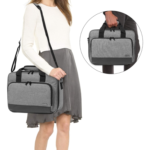 Étui pour projecteur, sac pour projecteur avec pochettes de rangement d’accessoires, gris