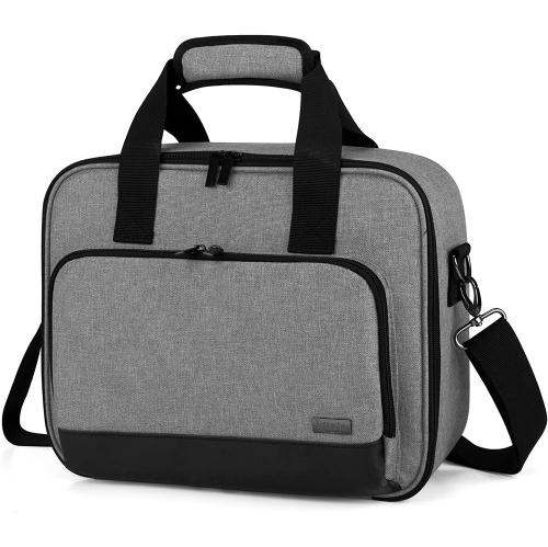 Étui pour projecteur, sac pour projecteur avec pochettes de rangement d’accessoires, gris