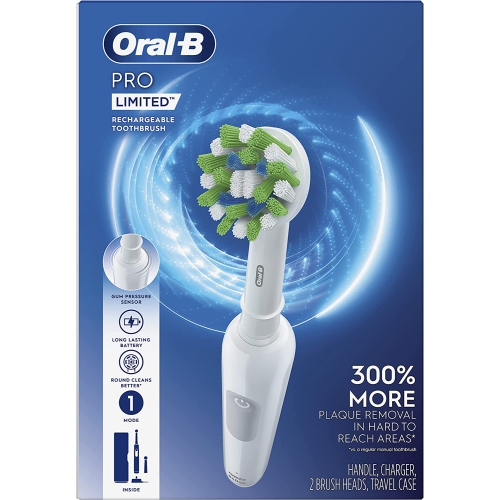 Brosse à dents électrique rechargeable Pro Limited d’Oral-B, blanc