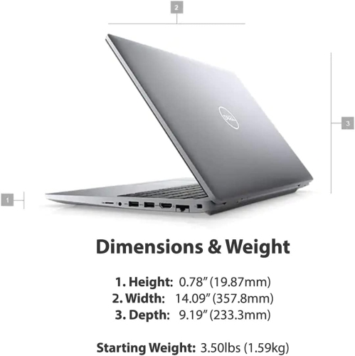 Dell Latitude 5520 15.6" FHD Laptop - Intel Core i5-1145G7 - 16GB DDR4 - 512GB PCIe SSD - Windows 11 Pro - Grey/Black by DELL - Refurbished condition - Image 3