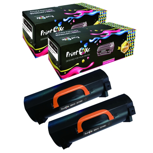 PRINTOXE® 52D1H00 / 521H00 Compatible 2 Toners 521H 25K Pages for Lexmark MS810N MS810DN MS810DE MS810DTN MS811N MS811DN MS812DN MS812DTN MS812DTN