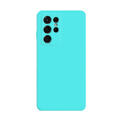 PANDACO Soft Shell Matte Mint Blue Case for Samsung Galaxy S22 Ultra