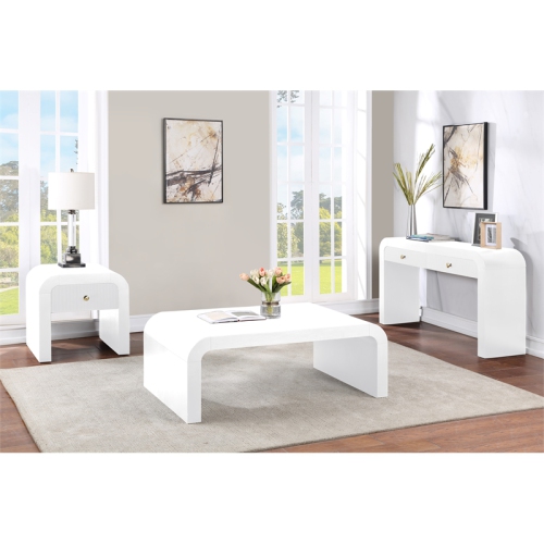 Meridian Furniture Artisto White End Table