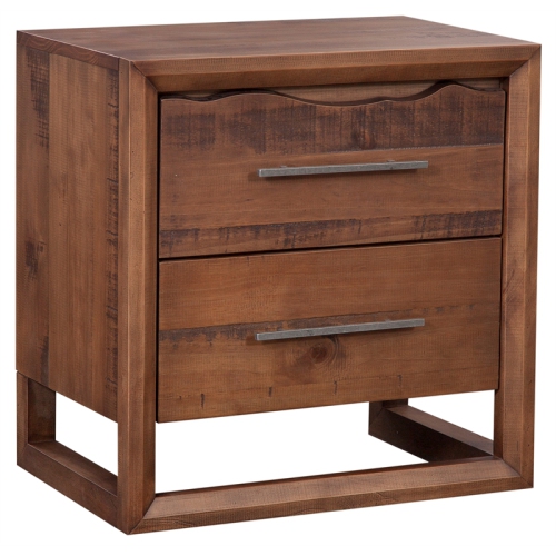 Lofton 2-drawer Mocha Brown Wood Nightstand