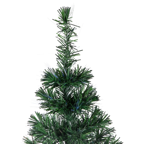 Pre-Lit Medium Multi-Color Fiber Optic Pine Christmas Tree - 4'