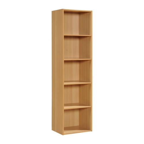 PEMBERLY ROW  Five Shelf Multi-Purpose Wooden Bookcase In Finish In Beige