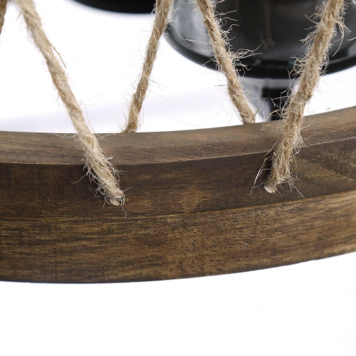 Farmhouse 5-Light Wood Drum Chandelier