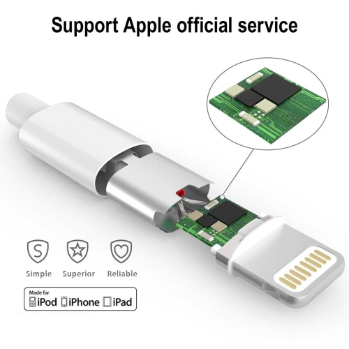 3.3 / 6.6ft yellowknife Apple MFi Certified - Lightning Cable for iPhone 5 6 7 8