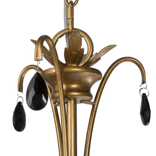 Modern 6-Light Gold Candle Style Chandelier
