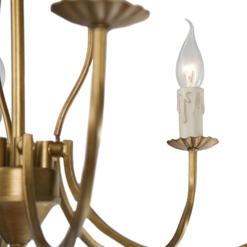 Modern 6-Light Gold Candle Style Chandelier