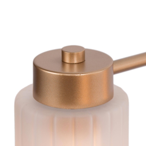 Modern Gold 6-Light Linear Island Chandelier with Seeded Glass shade