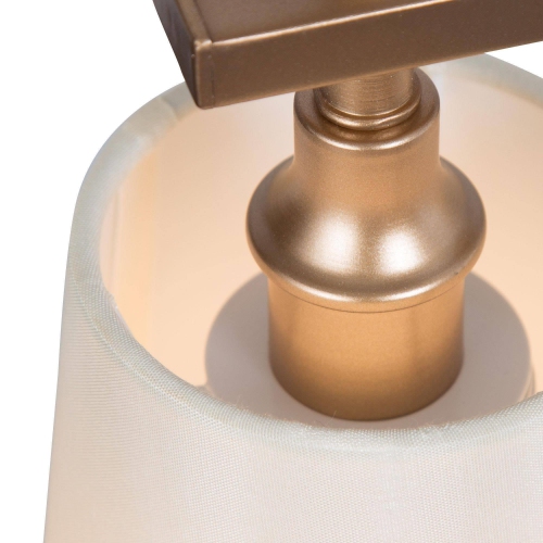 Modern Gold 3-Light Linear Island Chandelier with Fabric Shade