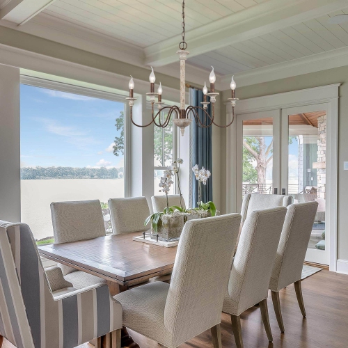 6-Light Farmhouse Wood Classic Candle French Country Chandelier