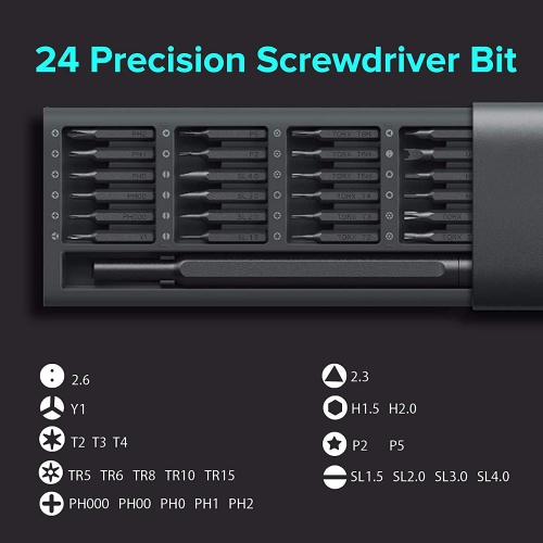 Xiaomi Mi Precision Screwdriver Set, 24 Magnetic Driver Bit Set, Pocket Screwdriver Tool Set
