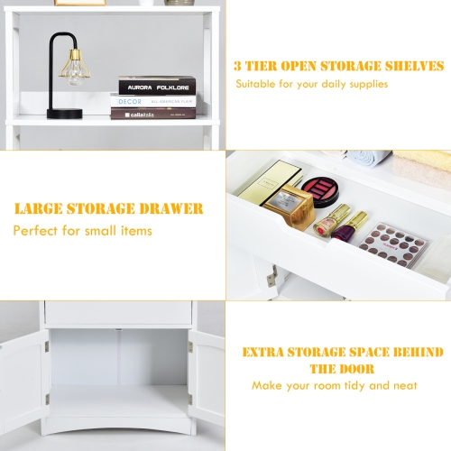Topbuy Storage Cabinet Organizer with Drawer & Shelves