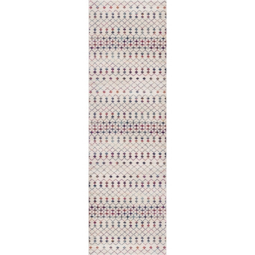 RUG BRANCH  Nomia Contemporary Boho Beige/blue Indoor Area Rug