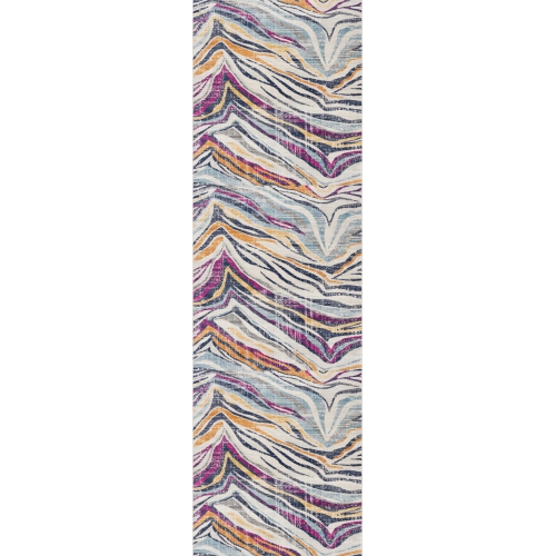 RUG BRANCH  Contemporary Boho Zebra Indoor Rug