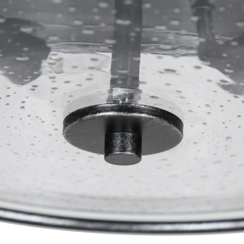 Modern Black 3-Light Drum Shaded Glass Semi Flush Mount