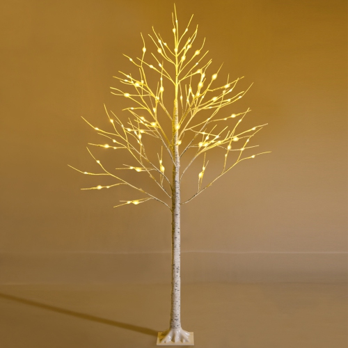 Topbuy Artificial White Birch Tree Pre-lit Twig Birch Tree Designed for Holiday Festival