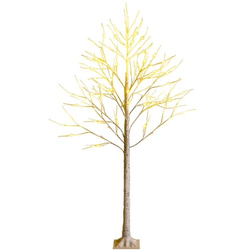 Topbuy Artificial White Birch Tree Pre-lit Twig Birch Tree Designed for Holiday Festival