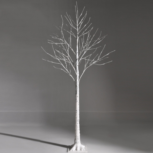 Topbuy Artificial White Birch Tree Pre-lit Twig Birch Tree Designed for Holiday Festival