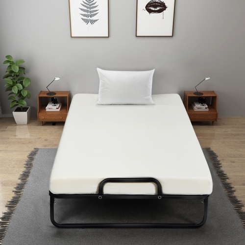 Lit pliant avec matelas en mousse à mémoire lit de repos/lit d’invité Rollaway de TopBuy