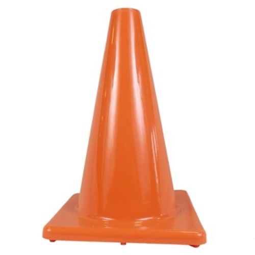 PRISP Soft Orange PVC Cone - Resistant Indoor and Outdoor Training Cone, 12 in