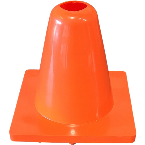 PRISP  Soft Pvc Cone - Resistant Indoor And Outdoor Training Cone, 6 In Orange