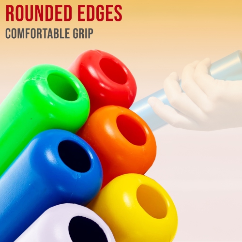 PRISP 6&nbsp;Bâtons de Relais - Ensemble de Six Bâtons Creux et Colorés pour L’athlétisme