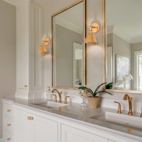 Modern Gold 1-Light Metal Shade Wall Sconce