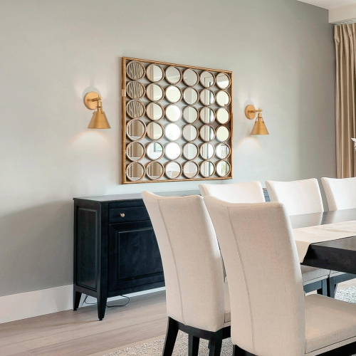 Modern Gold 1-Light Metal Shade Wall Sconce