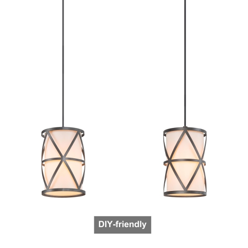 Modern 1-Light Cylinder Shaded Pendant for Kitchen Island
