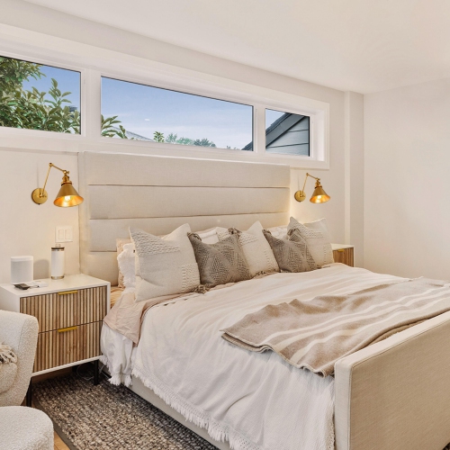 Set of 2 Modern Gold Adjustable Plug-in Swing Arm Wall Sconce