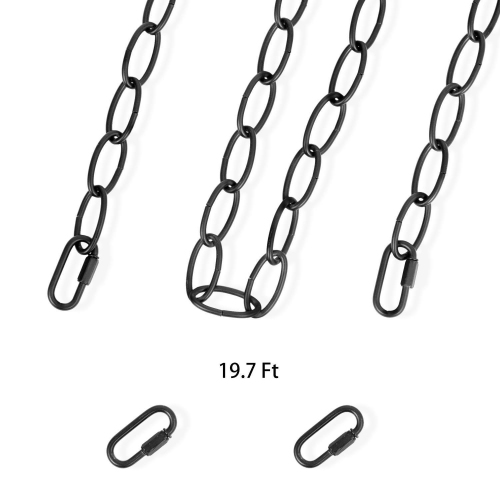 Extra Black Long Chain 19.7ft for Chandelier and Pendant