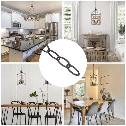 Extra Black Long Chain 19.7ft for Chandelier and Pendant