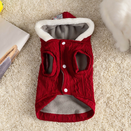 Veste super chaude pour animal de compagnie temps froid avec capuchon pour chats/petits chiens moyens