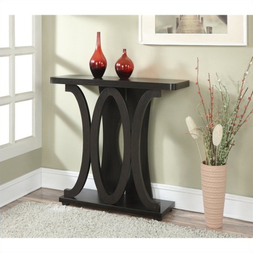 PEMBERLY ROW  Modern Console Table In Espresso Wood Finish