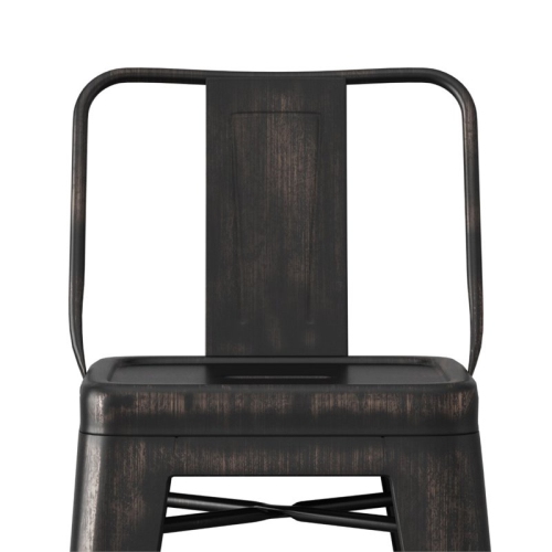 Atlin Designs 24" Contemporary Metal Counter Stool in Black