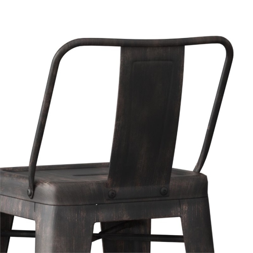 Atlin Designs 24" Contemporary Metal Counter Stool in Black