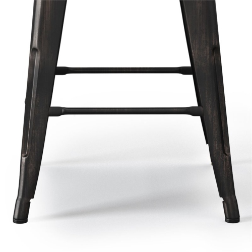 Atlin Designs 24" Contemporary Metal Counter Stool in Black