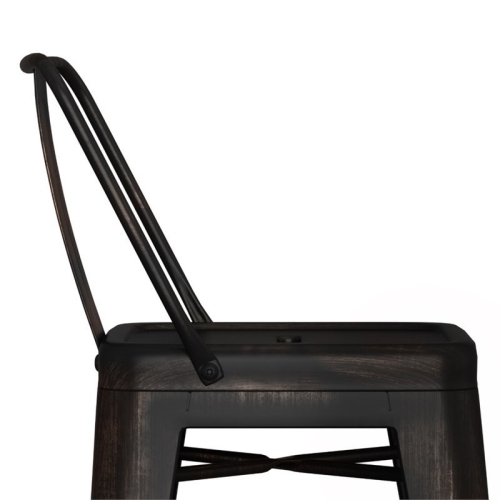 Atlin Designs 24" Contemporary Metal Counter Stool in Black