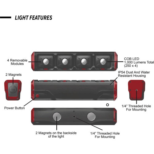 Lampe de travail modulaire Tek