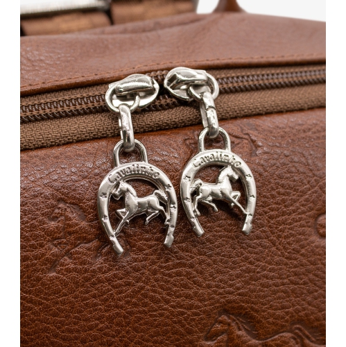 Cavalinho Cavalo Lusitano Leather Backpack - Saddle Brown